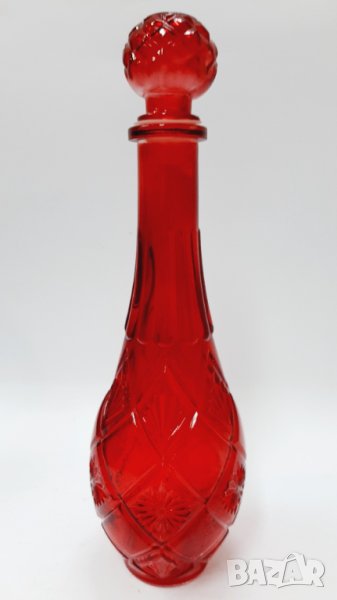 Гарафа червено стъкло, декантер(13.2), снимка 1