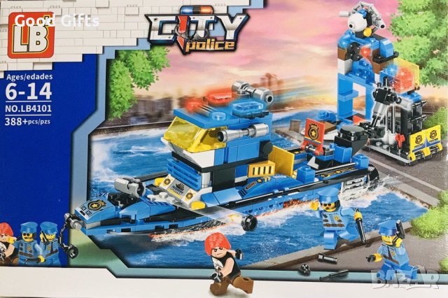 Конструктор City Police , Полицейски кораб, 388 части, снимка 2 - Конструктори - 43168042