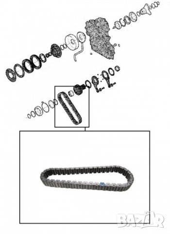 Верига Раздатъчна кутия BMW X5 E53 2003-2006 ATC 500/700 Type, снимка 1 - Части - 26611704