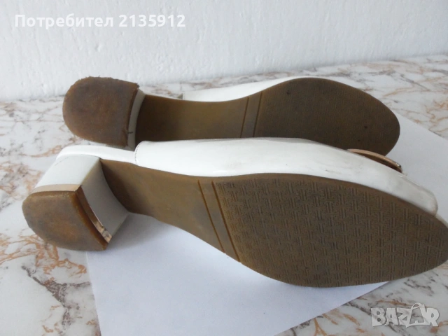  Нови черни +бели лачени обувки, снимка 8 - Дамски елегантни обувки - 23679625