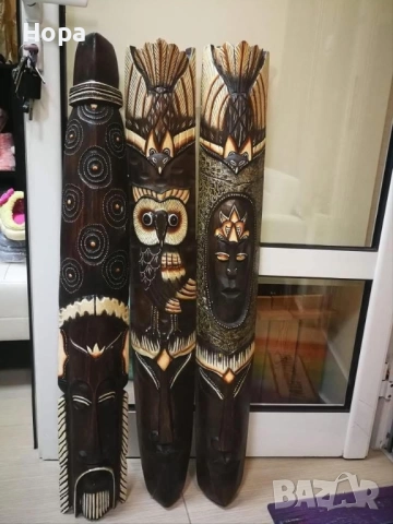 Маска за стена от дърво 1 метър. Последен 1 брой., снимка 2 - Декорация за дома - 42040279