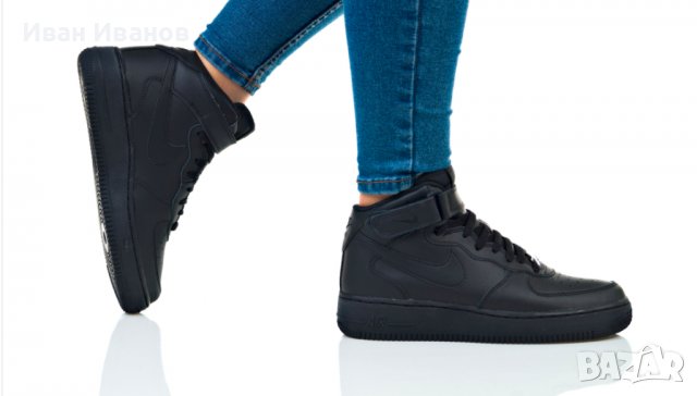 оригинални  кецове  (маратонки ) NIKE AIR FORCE 1 MID (GS)  номер 38-38,5, снимка 4 - Кецове - 38429752