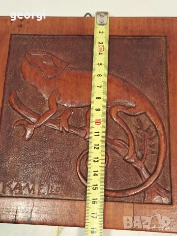 пано за стена гекон дърворезба 23/4, снимка 7 - Пана - 49332285