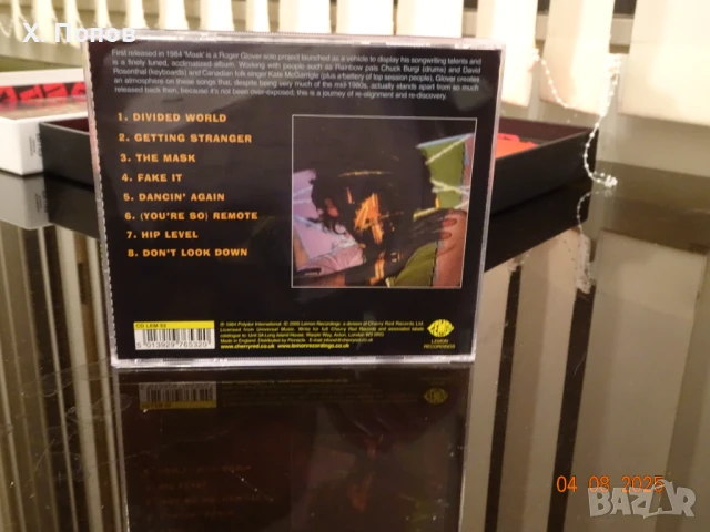 CD - Roger Glover - Mask '1984, снимка 2 - CD дискове - 51263437