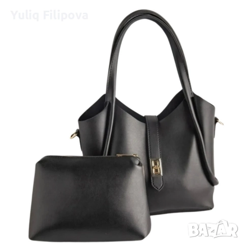 Изискана дамска чанта с практичен несесер