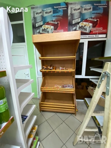 Стелажи и дървени рафтове за магазин, снимка 6 - Стелажи и щандове - 53279630