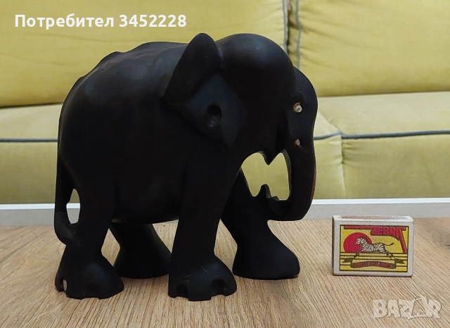 дърворезба масив абанос фигура слон за ценители , снимка 7 - Декорация за дома - 52459023