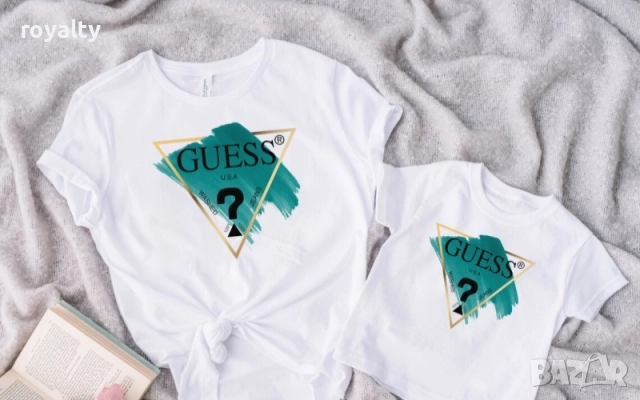 Комплект еднакви тениски за майка и дете GUESS 