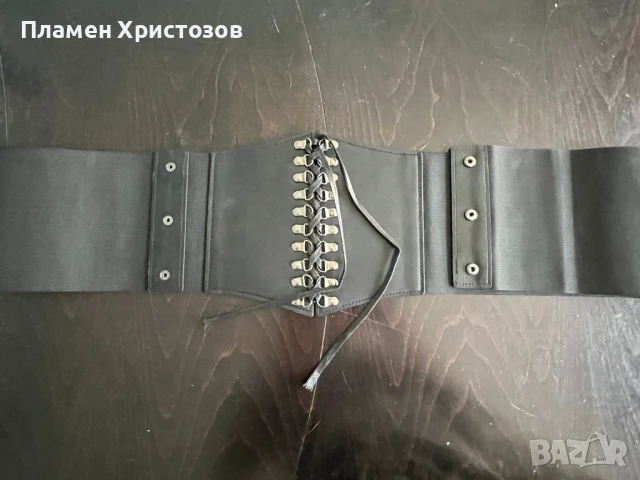 Готик еластичен кожен колан, снимка 1