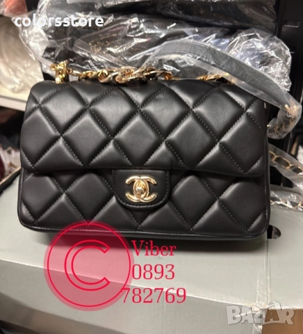 Луксозна Черна чанта Ch****/BR291x