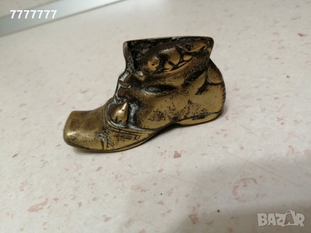 Стара бронзова обувка, снимка 3 - Антикварни и старинни предмети - 27905124