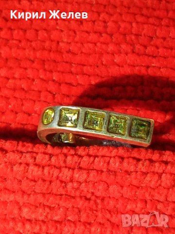 СТАР СРЕБЪРНА СКЪПОЦЕННА ОБЕЦА ВИСОКА ПРОБА СРЕБРО АНГЛИЯ с ИНКРУСТИРАНИ ЦИРКОНИ 25987, снимка 2 - Обеци - 35975621