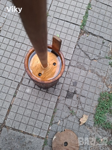 стара дървена бучка за биене на мляко за масло, снимка 8 - Антикварни и старинни предмети - 51586924