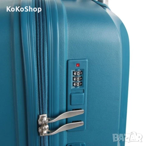 Куфар на колелца-42.5x24x66 см./ син куфар на колелца, снимка 4 - Куфари - 50644564