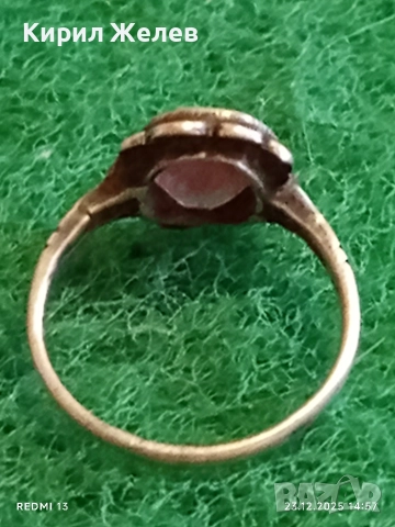 Винтидж сребърен пръстен с ювелирно фасетиран РОЗОВ КВАРЦ стил и елегантност 43515, снимка 5 - Пръстени - 52884469