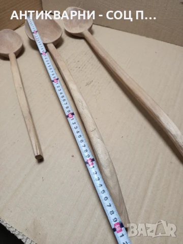 Комплект Стари Ръчно Изработени Големи Дървени Лъжици., снимка 8 - Антикварни и старинни предмети - 51370599