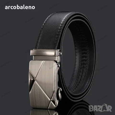 Мъжки кожени колани от изкуствена кожа с метална катарама 120см, 12 модела , снимка 6 - Колани - 51058285