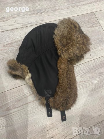 Шапка тип ушанка - истински косъм , снимка 2 - Шапки - 39680411