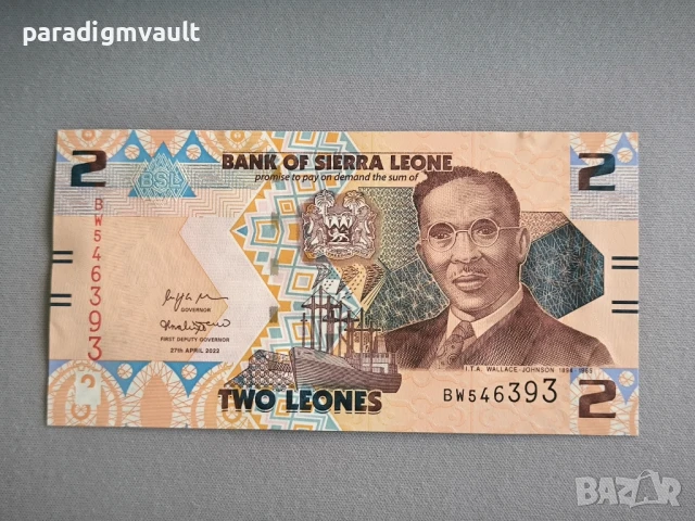Банкнота - Сиера Леоне - 2 леонес UNC | 2022г.