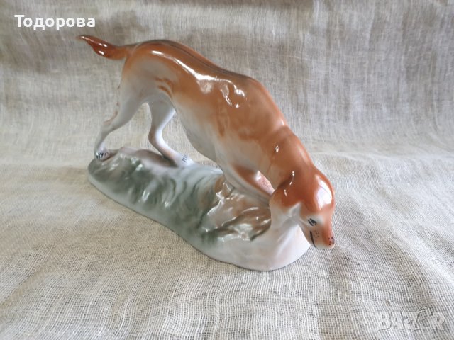 Порцеланова  фигура-куче, снимка 2 - Антикварни и старинни предмети - 38337188