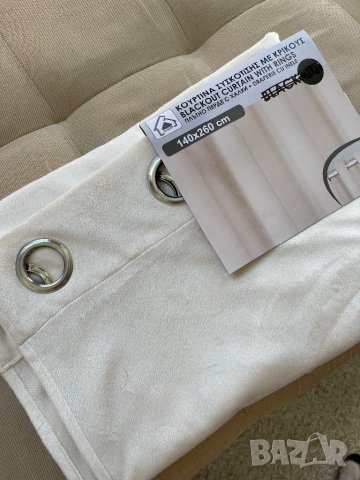 завеса с пръстени 140x250 (2x), снимка 2 - Пердета и завеси - 39994752