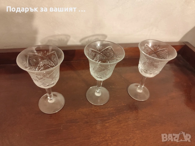 Кристални чаши оловен кристал , снимка 3 - Чаши - 53487863