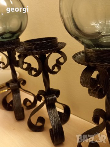 Свещници от ковано желязо , снимка 5 - Декорация за дома - 35372500