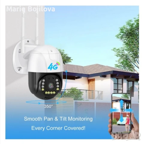 Куполна 4G SMART Камера LYLU – Пълна сигурност навсякъде, снимка 3 - HD камери - 50990263