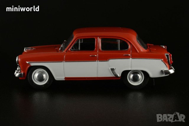 Москвич 407 двуцветен 1958 - мащаб 1:43 на DeAgostini моделът е нов в блистер, снимка 9 - Колекции - 40589763