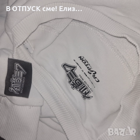 Оригинален памучен суичер пуловер Манга Manga Hatsune Mikku anime Shinkansen Henkei Robo Shinkalion , снимка 2 - Блузи с дълъг ръкав и пуловери - 51512267