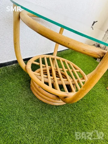 Градинска маса от естествен ратан, снимка 4 - Градински мебели, декорация  - 49450947