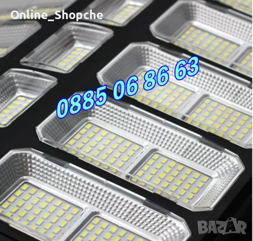 Улична соларна LED лампа 1800W, градинска соларна лампа с 30 секции, снимка 5 - Лед осветление - 50297262