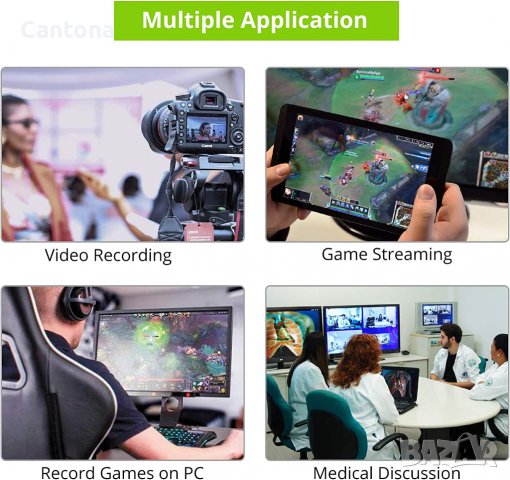 HDMI карта за заснемане на видео,  USB 3.0 HDMI, 4K, 1080P към USB 3.0 Заснемане игри на живо с HDMI, снимка 6 - Кабели и адаптери - 37798990