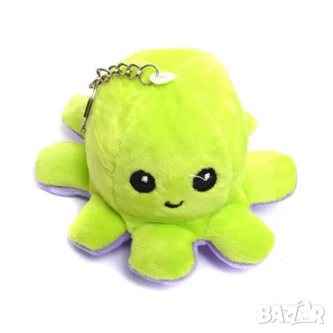  Ключодържател двулицев плюшен октопод, снимка 1