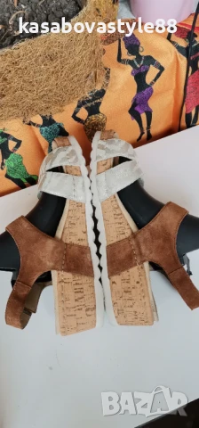 Сандали от естествен велур 39.5н., снимка 4 - Сандали - 51057054