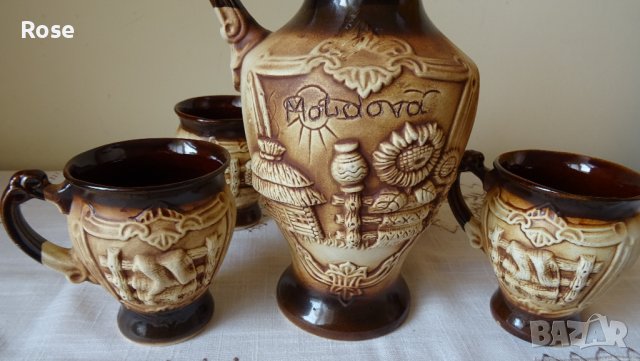 За любителите на релефната керамика – сервиз „Молдова“ , снимка 6 - Сервизи - 37383778