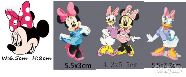 Мини Маус Дейзи щампа термо апликация картинка за дреха блуза чанта, снимка 2 - Други - 28721961