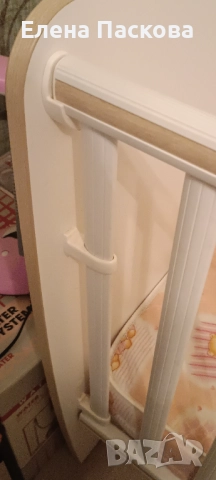 Детска кошара с люлеещ механизъм+матрак, снимка 2 - Бебешки легла и матраци - 52677513