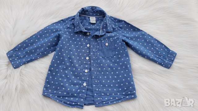 Дънкова риза H&M 9-12месеца, снимка 1