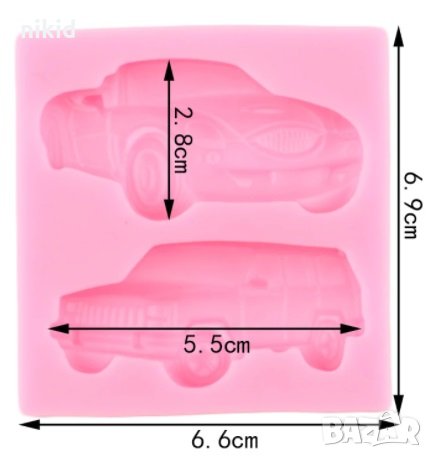 спортна кола Маккуин автомобил и джип силиконов молд форма украса декор торта фондан шоколад и др, снимка 4 - Форми - 15741955