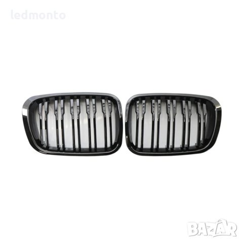 Черни гланцови двойни бъбреци за BMW E46 4-врати (1998-2001) - M стил, снимка 3 - Части - 43400329