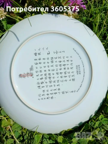 Порцеланова декоративна чиния, снимка 2 - Декорация за дома - 50789360
