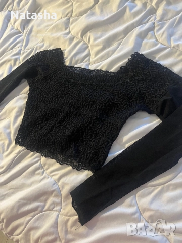 Черен топ  дантела, снимка 2 - Корсети, бюстиета, топове - 51952211