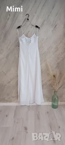 Нежна Бяла рокля за булка/ кръщене/ повод размер L/XL, снимка 4 - Рокли - 47268011