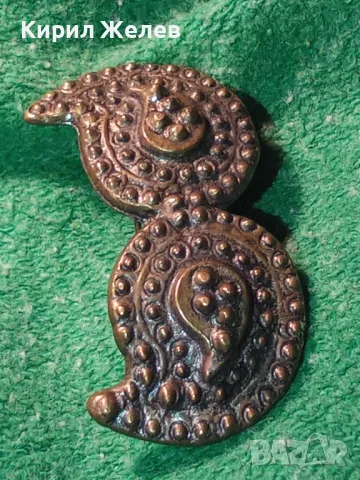 СТАРИННА БРОНЗОВА ЕТНОГРАФСКА БРОШКА ПАФТИ РЕТРО НАКИТ МАЙСТОРСКА ИЗРАБОТКА 45681, снимка 13 - Антикварни и старинни предмети - 46219965