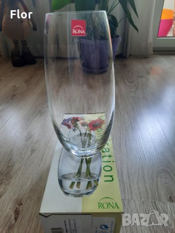 Стъклена ваза Rona, снимка 4 - Вази - 32947877