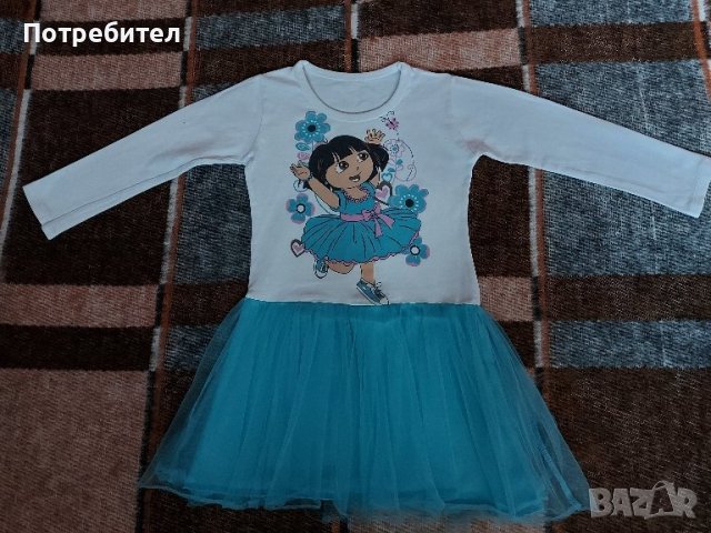 Детска рокля с дълъг ръкав 92, снимка 1