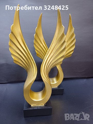 Статуетка Златни крила от висококачествен полирезин, снимка 3 - Статуетки - 43212838