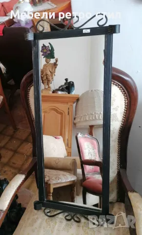 Декорирано огледало от ковано желязо. Ръчна изработка. , снимка 3 - Огледала - 49711141