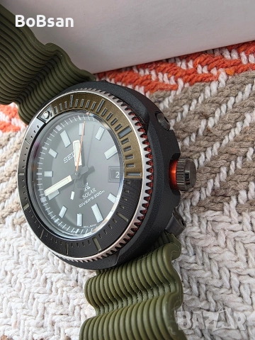 Seiko Prospex Tuna V157-0DE0 SNE547P1 Divers Solar Street Series Green Olive/Black, снимка 3 - Мъжки - 52928287